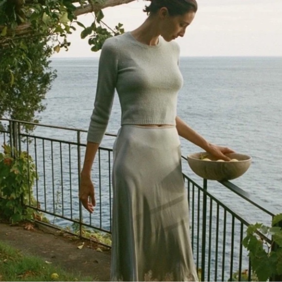 Doen Sweaters - Doen Gidea Cashmere Sweater in Tidepool size small